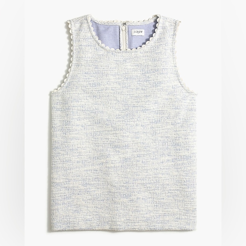 J Crew Light Blue & Ivory Top - Size Small